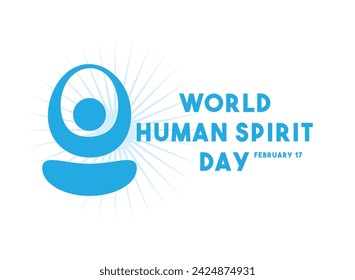 World Human Spirit Day. February 17. White background. Eps 10.