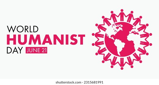 World humanist day Banner. Vector illustration design