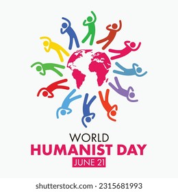 World humanist day poster. Vector illustration design