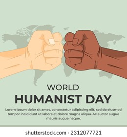 Ilustración vectorial del Día Mundial de la Humanidad. fondo, cartel, tarjeta, cartel, plantilla
