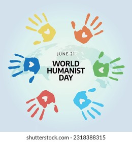 world humanist day vector template for celebration. world humanist day celebration. world humanist day. flat hand vector design.