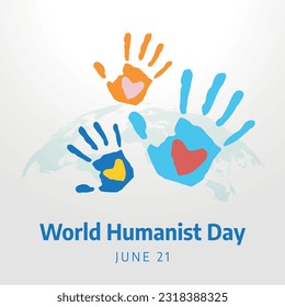 world humanist day vector template for celebration. world humanist day celebration. world humanist day. flat hand vector design.