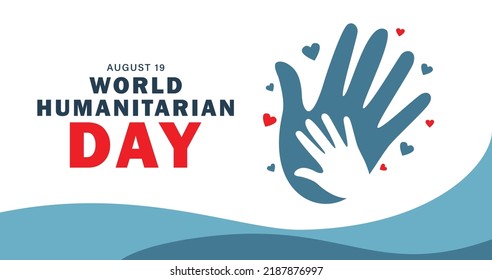 World humanitarian day, Agust 19, illustration.