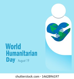 WORLD HUMANITARIAN DAY, AUGUST 19 - ILLUSTRATION VECTOR POSTER 2