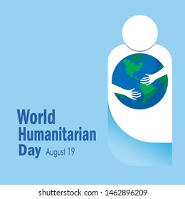 WORLD HUMANITARIAN DAY, AUGUST 19 - ILLUSTRATION VECTOR POSTER 1