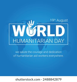 World Humanitarian Day August 19 Background Vector Illustration