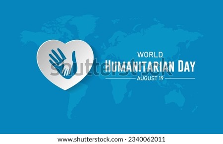 World Humanitarian Day August 19 Background Vector Illustration