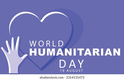World Humanitarian day. background, banner, card, poster, template. Vector illustration.