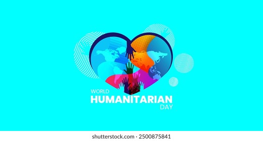 World Humanitarian Day banner Design, 19th August, vector illustration