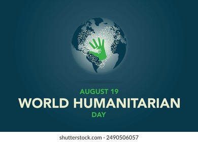 World Humanitarian Day Celebration. August 19. vector illustration. poster, banner, card, flyer. charity event. humanitarian day awareness. international humanitarian day background. August 19th.