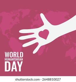 Celebração do Dia Mundial da Ajuda Humanitária. Ilustração vetorial.