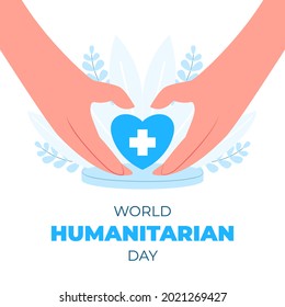 World humanitarian day concept in flat design 