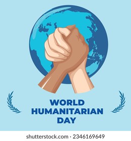 World Humanitarian Day. Humanitarian Day Creative Concept.  19th August. Vector Illustration.