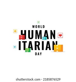 Design-Hintergrund für den Welttag der humanitären Hilfe für den internationalen Moment