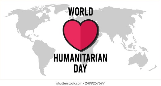Día Mundial de la Asistencia Humanitaria. Ilustración vectorial de diseño