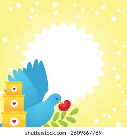 World Humanitarian Day flat cartoon vector illustration