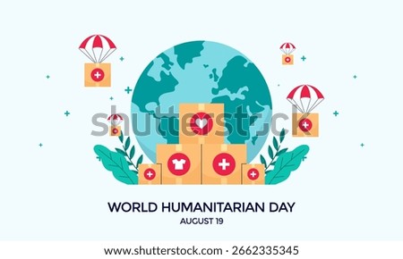 World Humanitarian Day Global Support and Solidarity Illustration