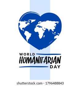 World Humanitarian Day Greeting Vector