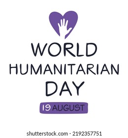 World Humanitarian Day, held on 19 August.