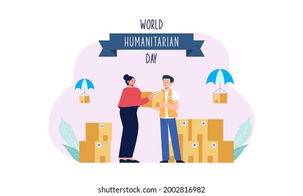Weltorganisation für humanitäre Tagesillustration