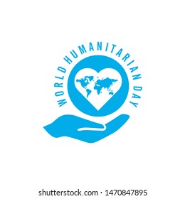 world humanitarian day logo template