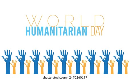World Humanitarian Day is observed every year on August. banner design template Vector illustration background design.
