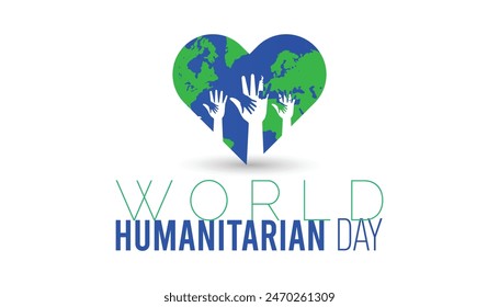 World Humanitarian Day is observed every year on August.banner design template Vector illustration background design.