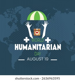 World Humanitarian day poster design template