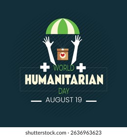 World Humanitarian day poster design template
