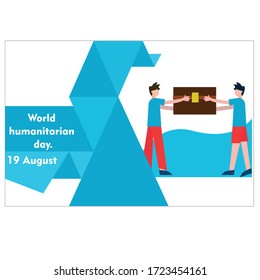 World Humanitarian Day Vector Design Template. illustration. background.