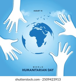 Día Mundial de la Asistencia Humanitaria, Día Mundial de la Asistencia Humanitaria Diseño de Vector, Diseño de camiseta