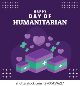 Projeto vetorial do dia humanitário mundial