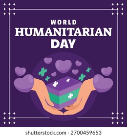 World humanitarian day vector design