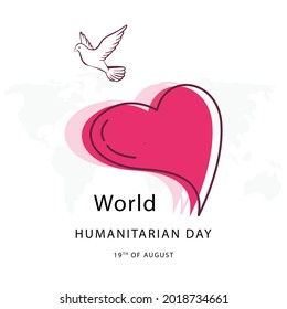 Día Mundial de la Asistencia Humanitaria , Diseño de ilustraciones vectoriales.