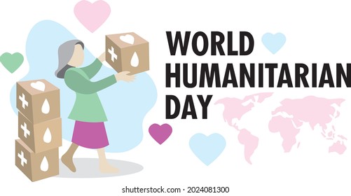 world humanitarian day vector illustration