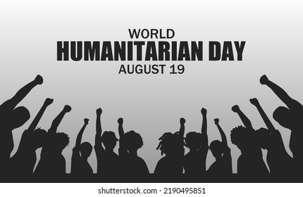 World Humanitarian day vector illustration. Suitable for Poster, Banners, campaign and greeting card.