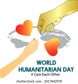 World Humanitarian Day web banner design. illustration vector