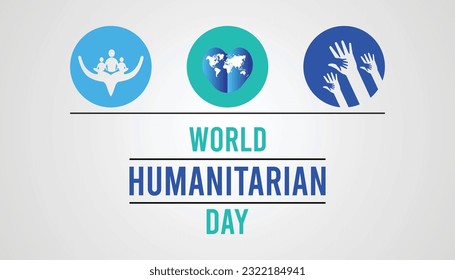 World humanitarian day (WHD) is observed every year on August 19.World Humanitarian Day  horizontal banner template