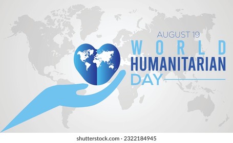 World humanitarian day (WHD) is observed every year on August 19.World Humanitarian Day  horizontal banner template