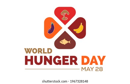 World Hunger Day Food Prevention and awareness Vector Concept. Banner, Poster World Hunger Day Awareness Campaign Template.