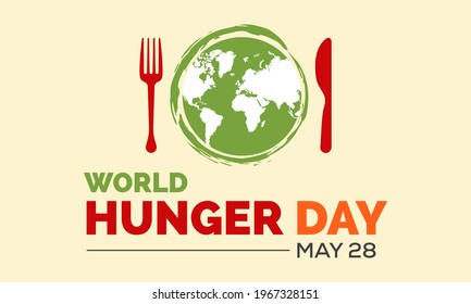 World Hunger Day Food Prevention and awareness Vector Concept. Banner, Poster World Hunger Day Awareness Campaign Template.