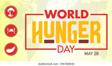 World Hunger Day Food Prevention and awareness Vector Concept. Banner, Poster World Hunger Day Awareness Campaign Template.