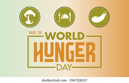 World Hunger Day Food Prevention and awareness Vector Concept. Banner, Poster World Hunger Day Awareness Campaign Template.