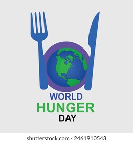 world hunger day vector logo