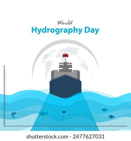 World Hydrography Day vector, illustration.