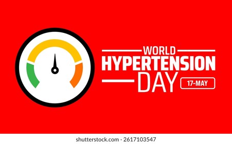 World Hypertension Day background banner or poster design template. observed every year in May. Holiday concept. Use to any Template, card, poster, placard, template.