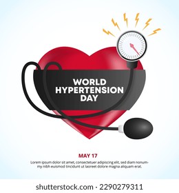 Antecedentes mundiales de hipertensión con corazón hipertensivo y esfigmomanómetro