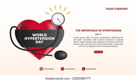 World hypertension day background with sphygmomanometer