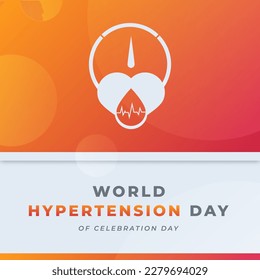 Ilustración de diseño vectorial del Día Mundial de la Hipertensión para fondo, afiche, cartel, publicidad, tarjeta de felicitación