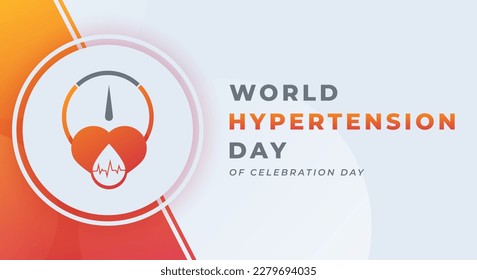 Ilustración de diseño vectorial del Día Mundial de la Hipertensión para fondo, afiche, cartel, publicidad, tarjeta de felicitación